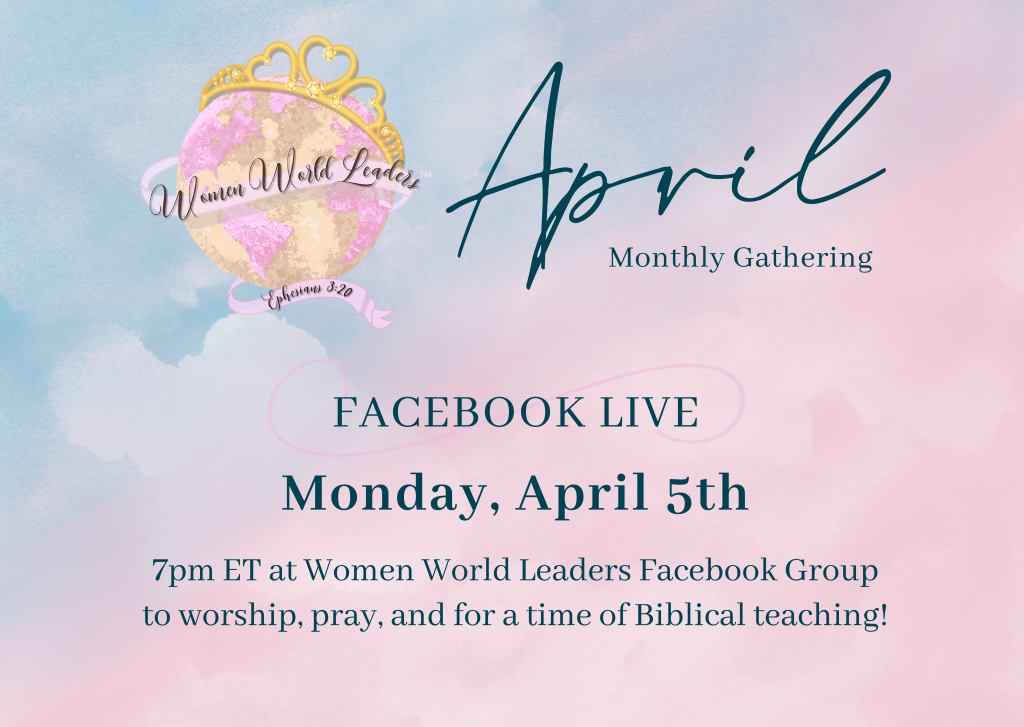 April Monthly Facebook Live Teaching & Worship
